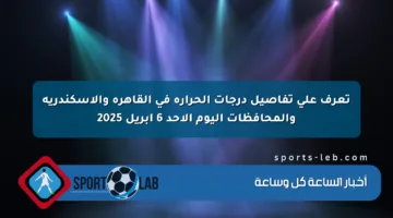 تعرف على تفاصيل درجات الحرارة في القاهرة والإسكندرية والمحافظات اليوم الأحد 6 إبريل 2025